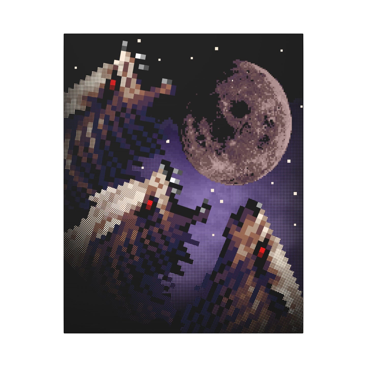 Three Warg Moon canvas print