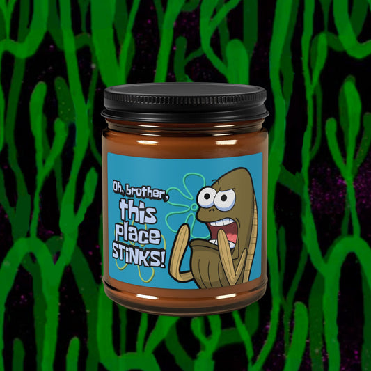 Oh Brother, This Place Stinks scented soy candle