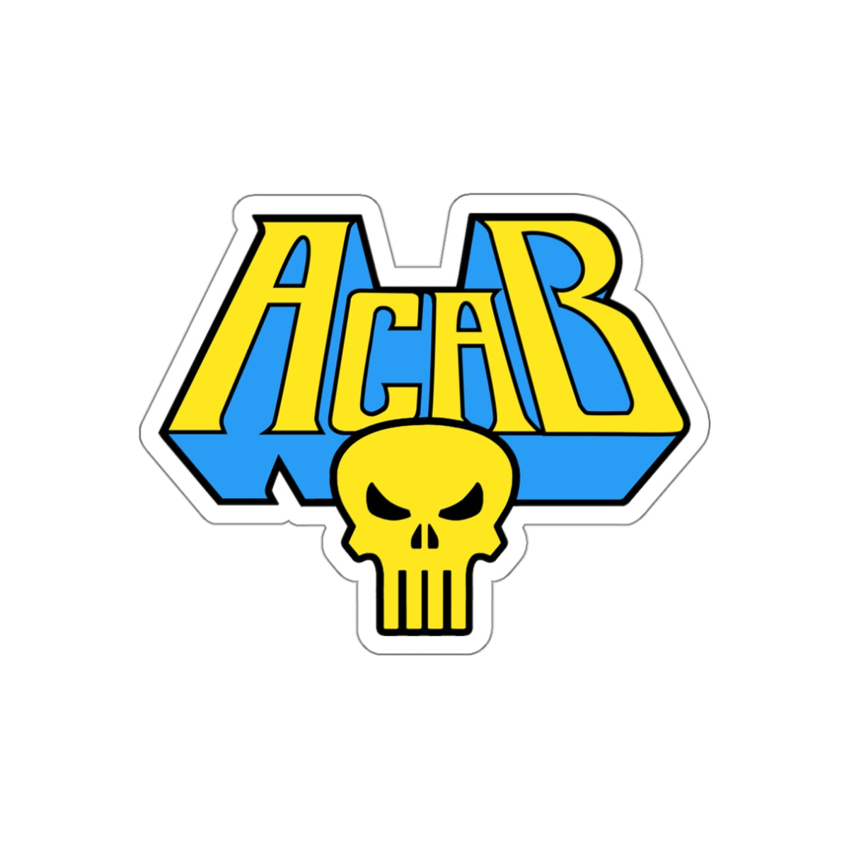 Archaic Corrupt And Broken YELLOW vinyl sticker