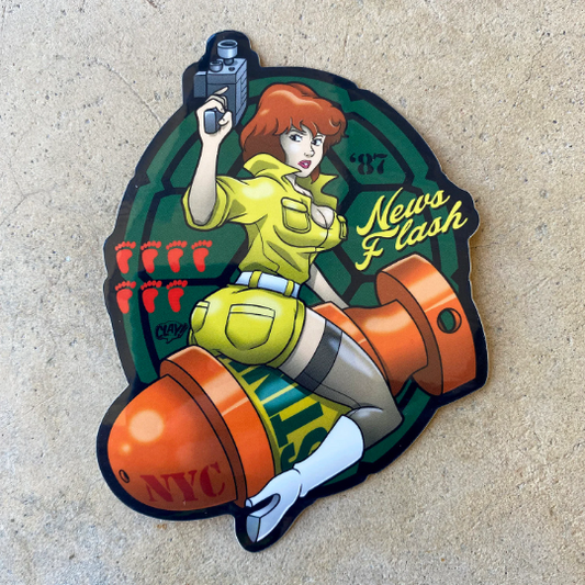 April Bombshell vinyl sticker