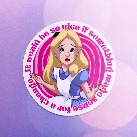 Don't Ask Alice vinyl sticker