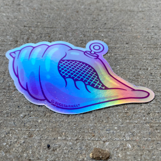 Magic Conch holographic vinyl sticker
