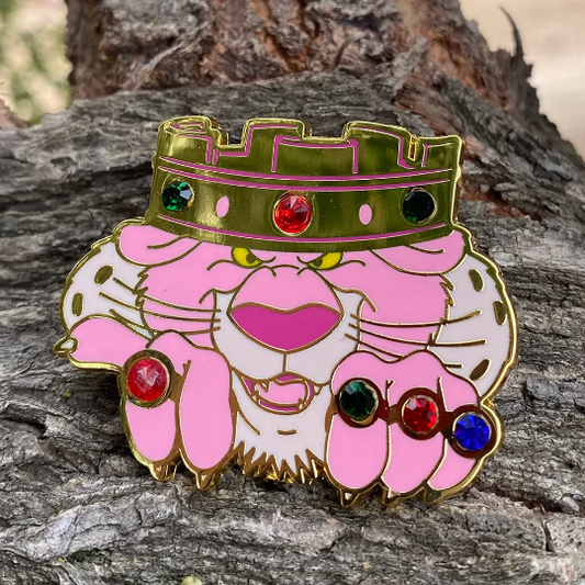 Phony King of England Peeker 1.75" Hard Enamel Pin w/ gems