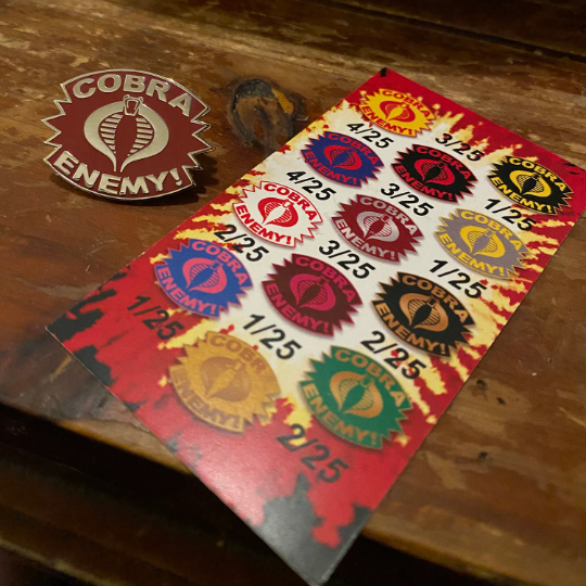 Cobra Enemy 1.25" Enamel Pin