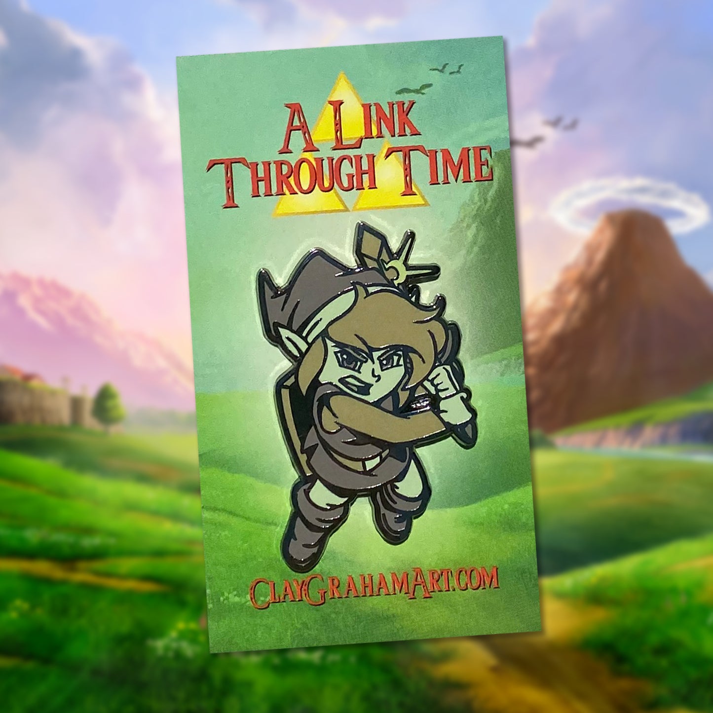 A Link Through Time 2" Hard Enamel Pin