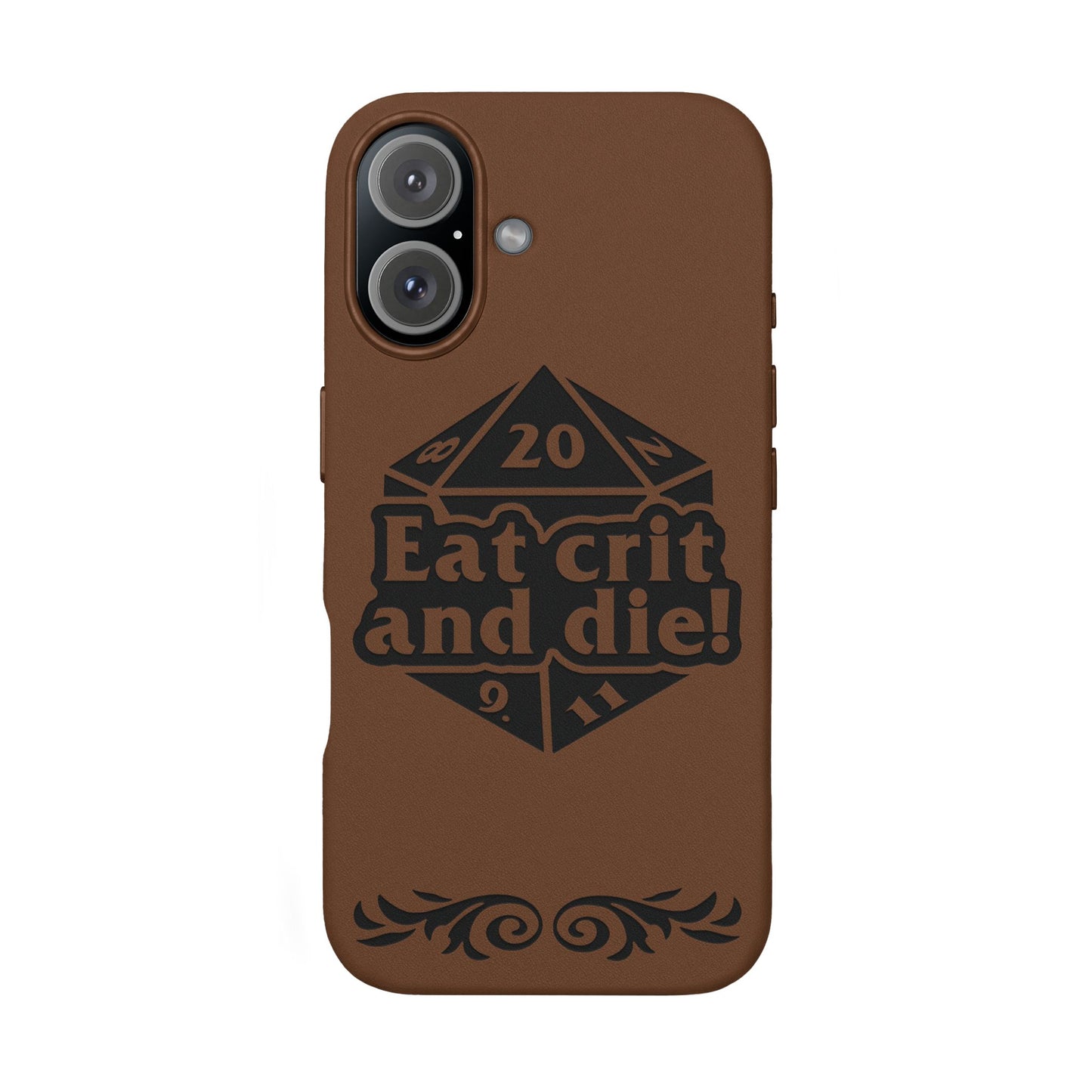 Eat Crit and Die! faux leather phone case