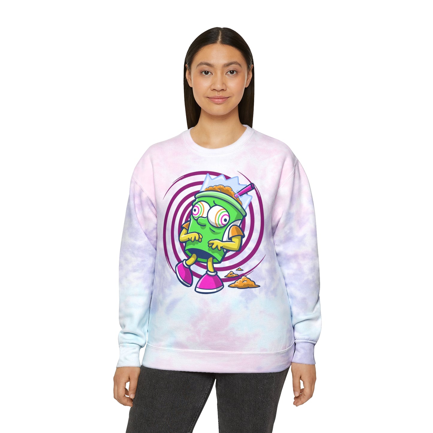 You Are What You Drink Squishee tie-dye sweatshirt