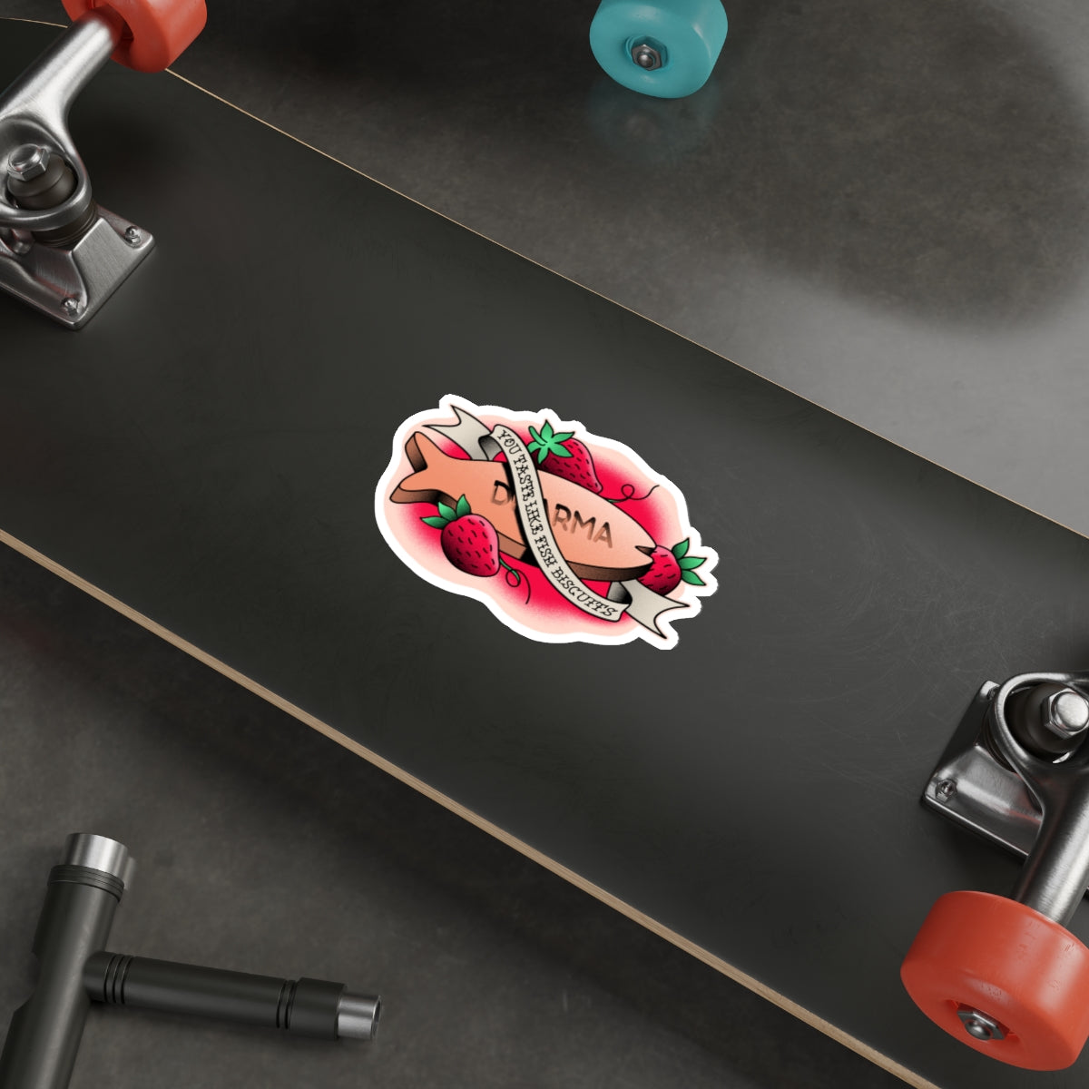 You Taste Like Fish Biscuits vinyl sticker