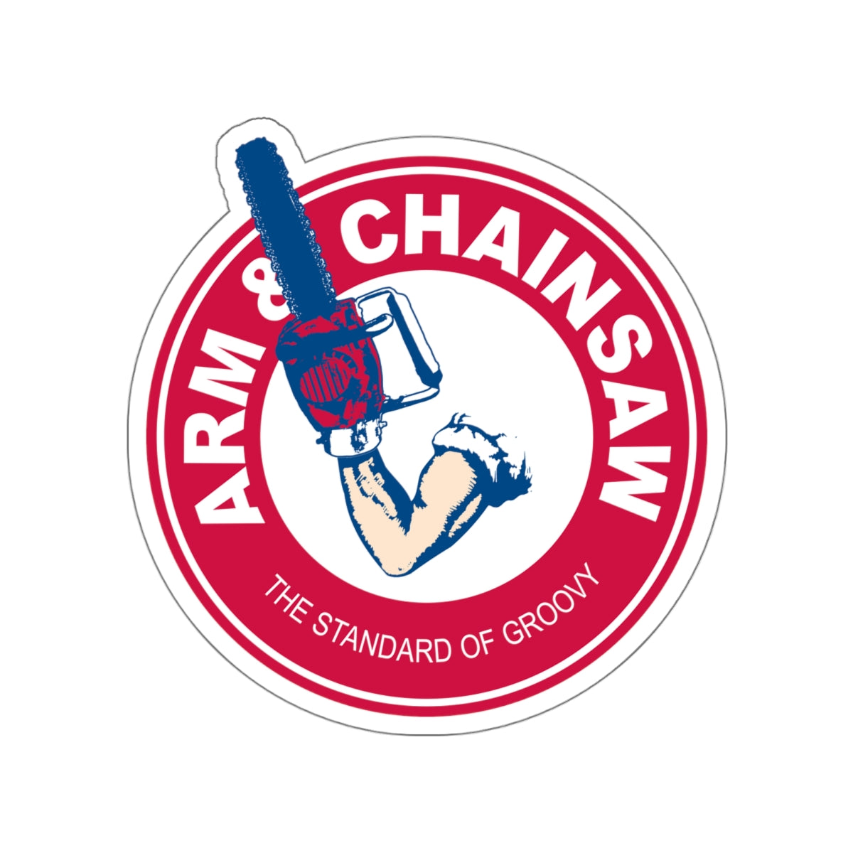 Arm & Chainsaw vinyl sticker