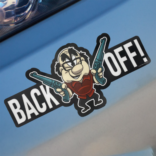 Philadelphia Frank BACK OFF bumper sticker