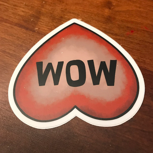 WOW tattoo vinyl sticker