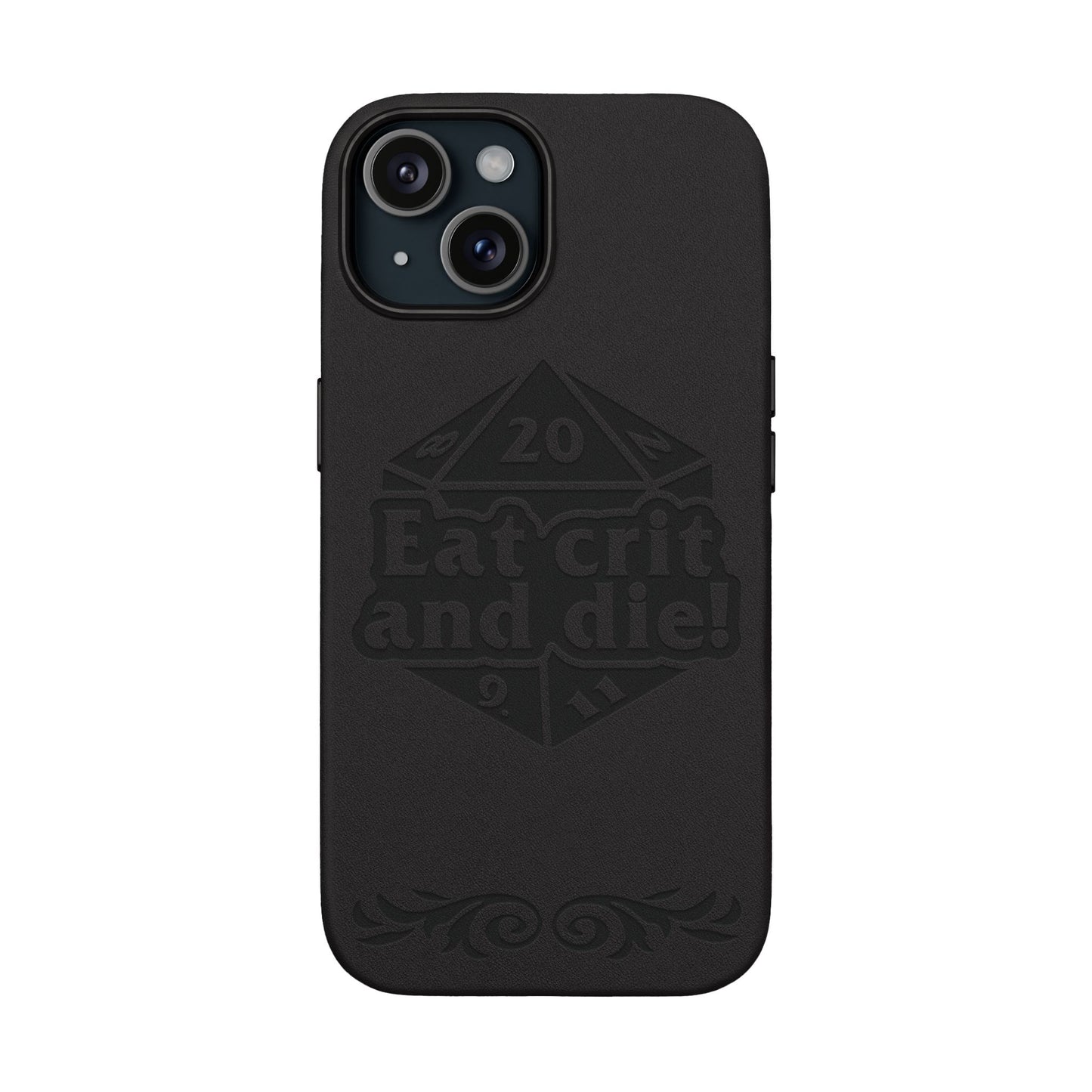 Eat Crit and Die! faux leather phone case