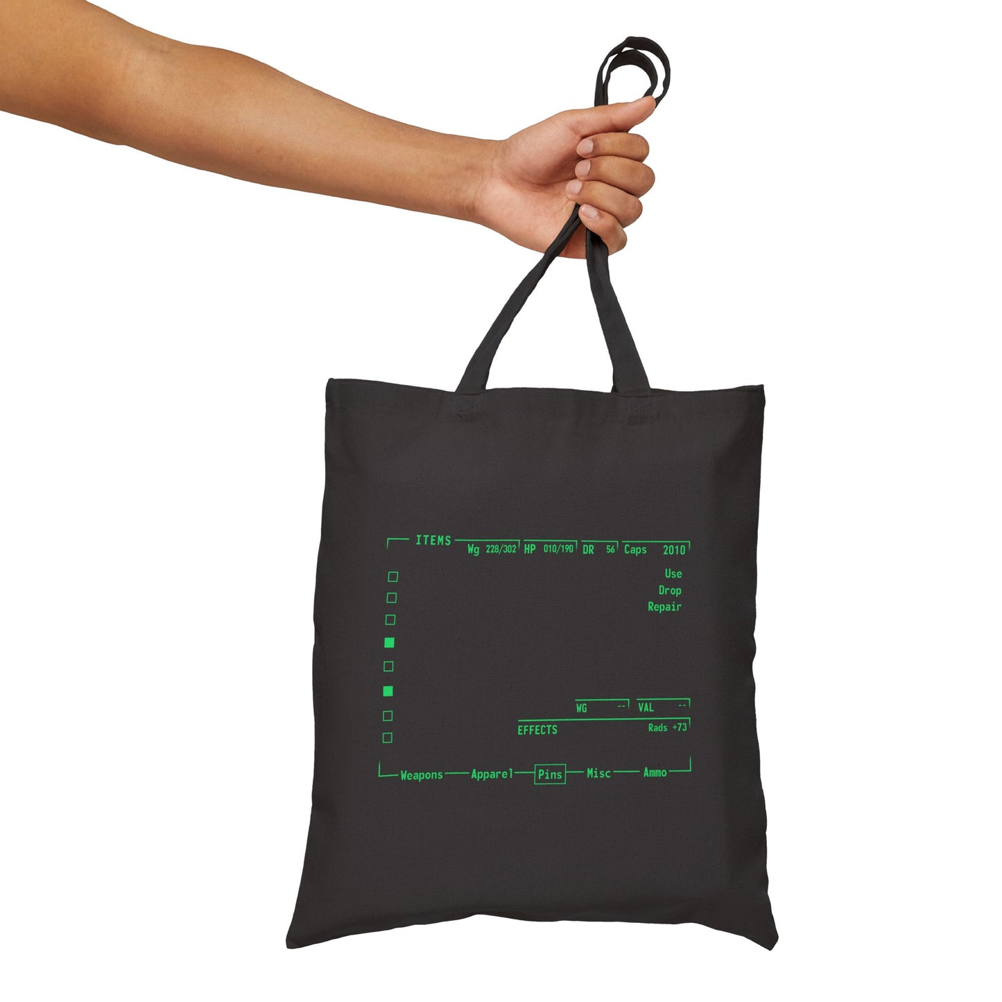 Pin-Boy canvas tote bag
