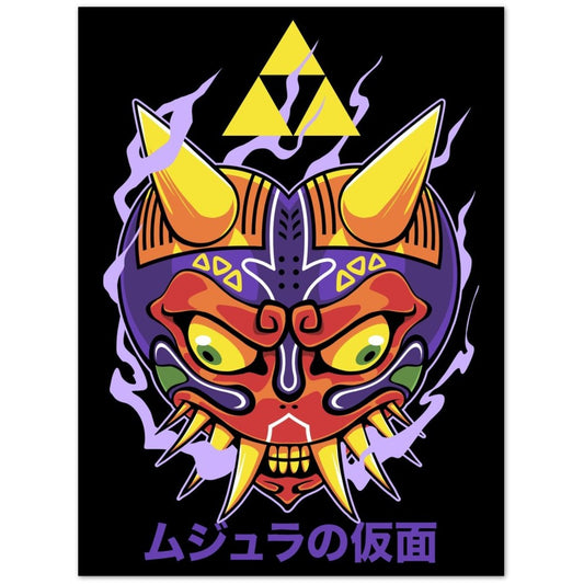 Majora Oni Mask semi-gloss poster