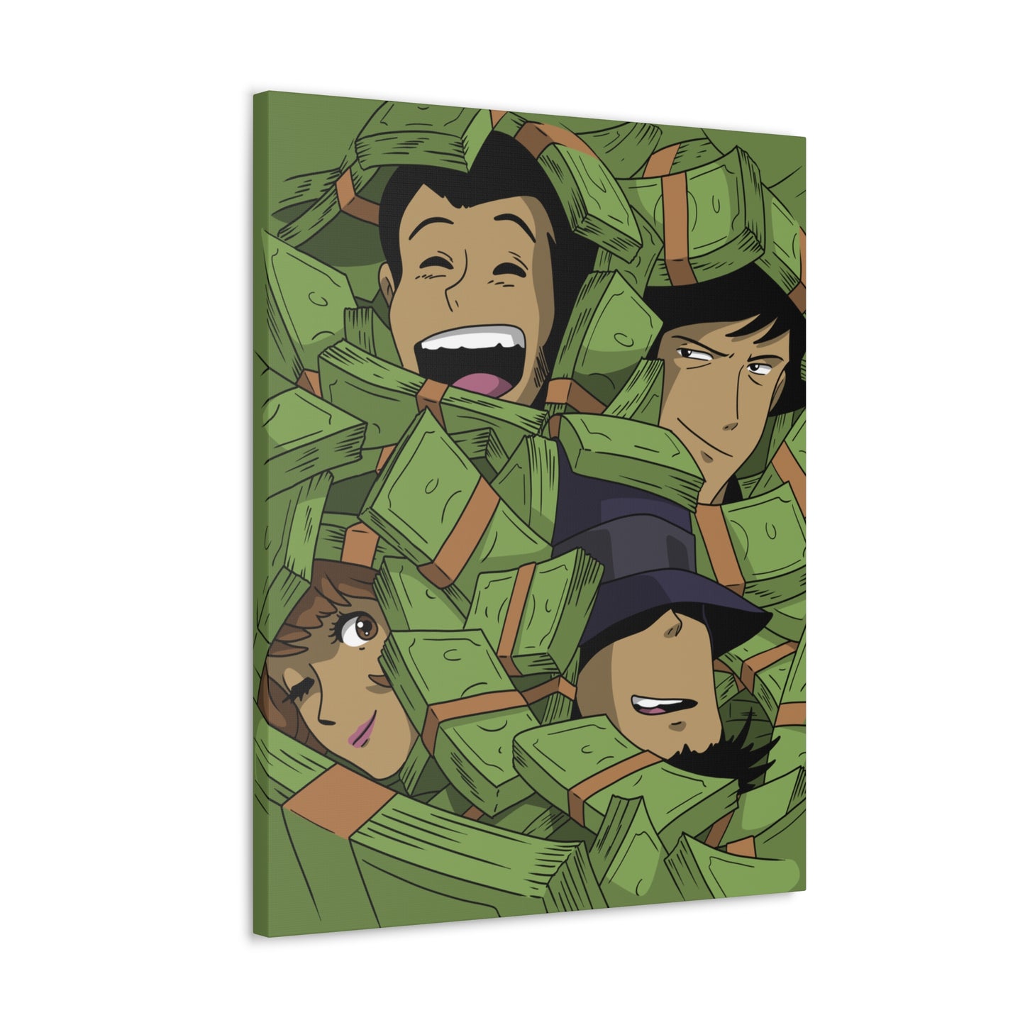 Buried In Cash canvas wrap