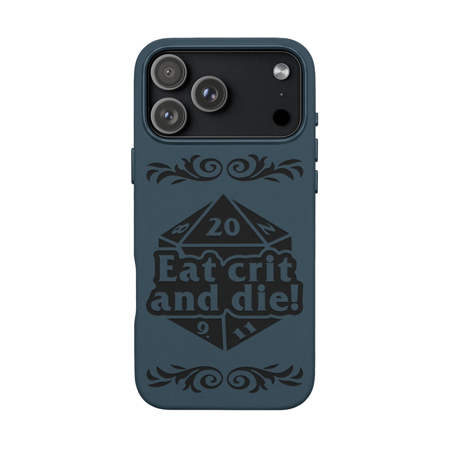 Eat Crit and Die! faux leather phone case