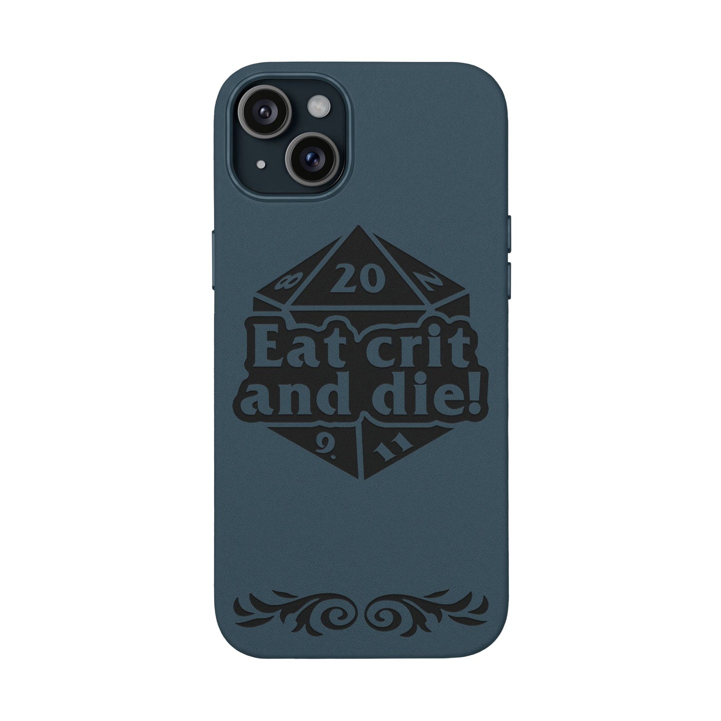 Eat Crit and Die! faux leather phone case