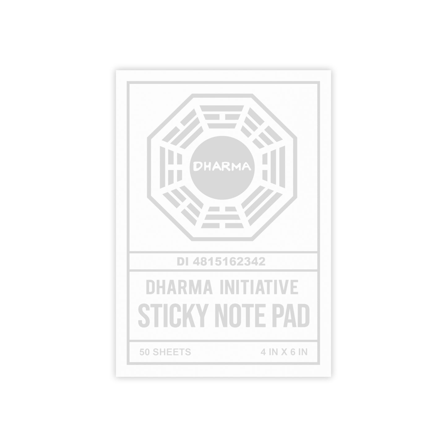 Lost In Time sticky note pad
