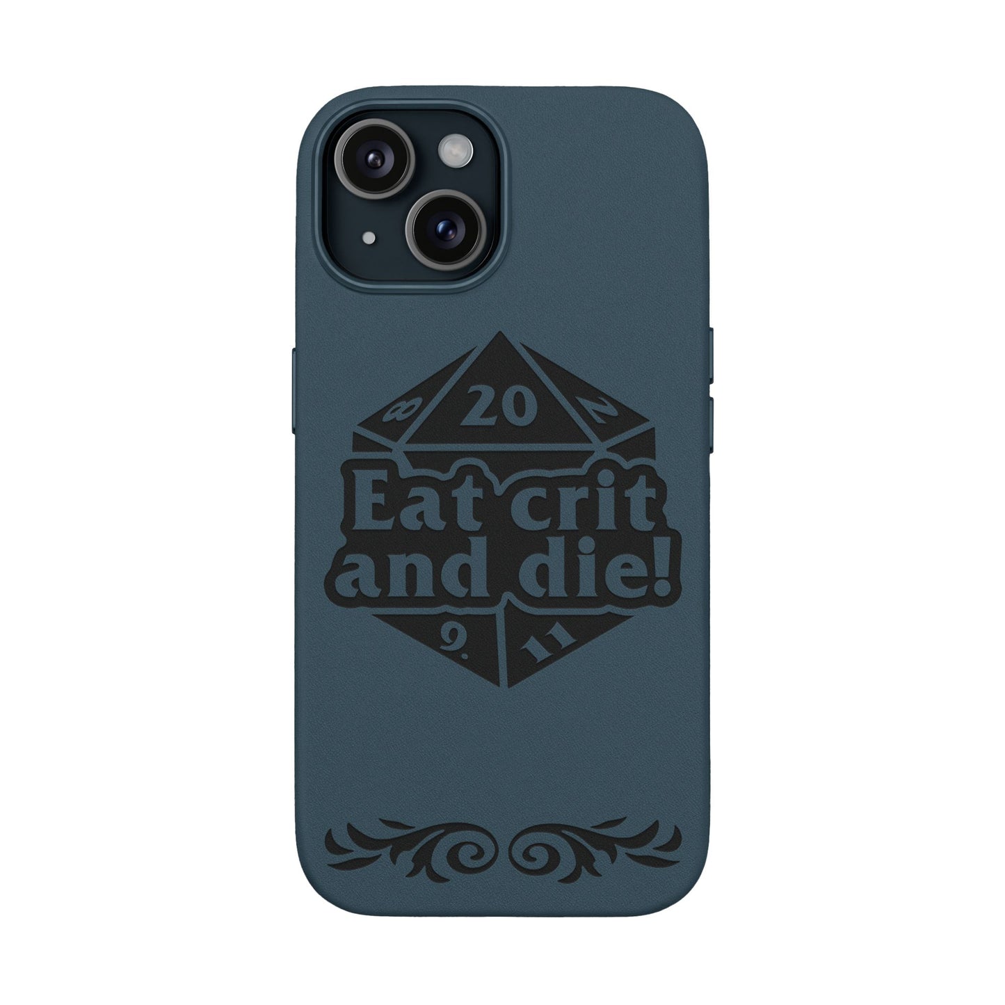 Eat Crit and Die! faux leather phone case