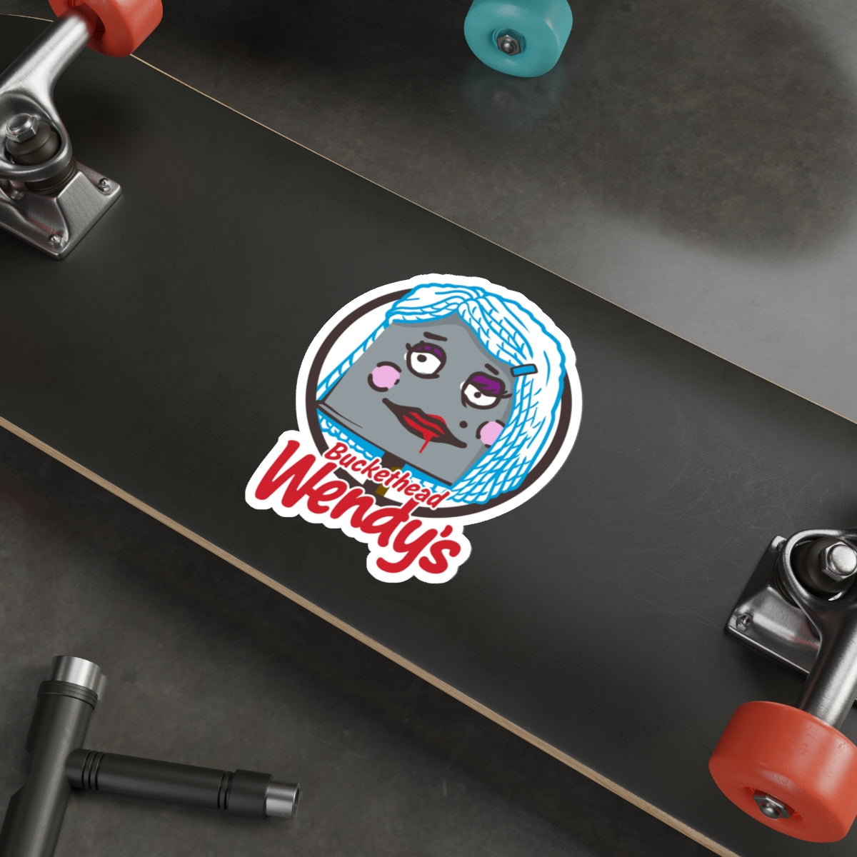Buckethead Wendy's vinyl sticker