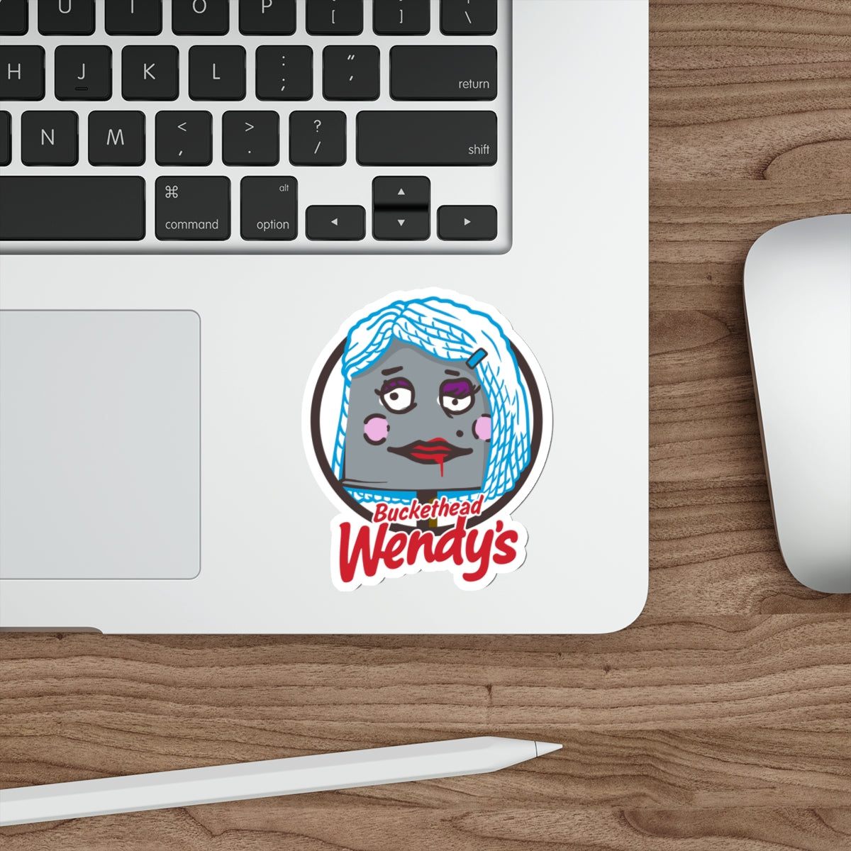 Buckethead Wendy's vinyl sticker