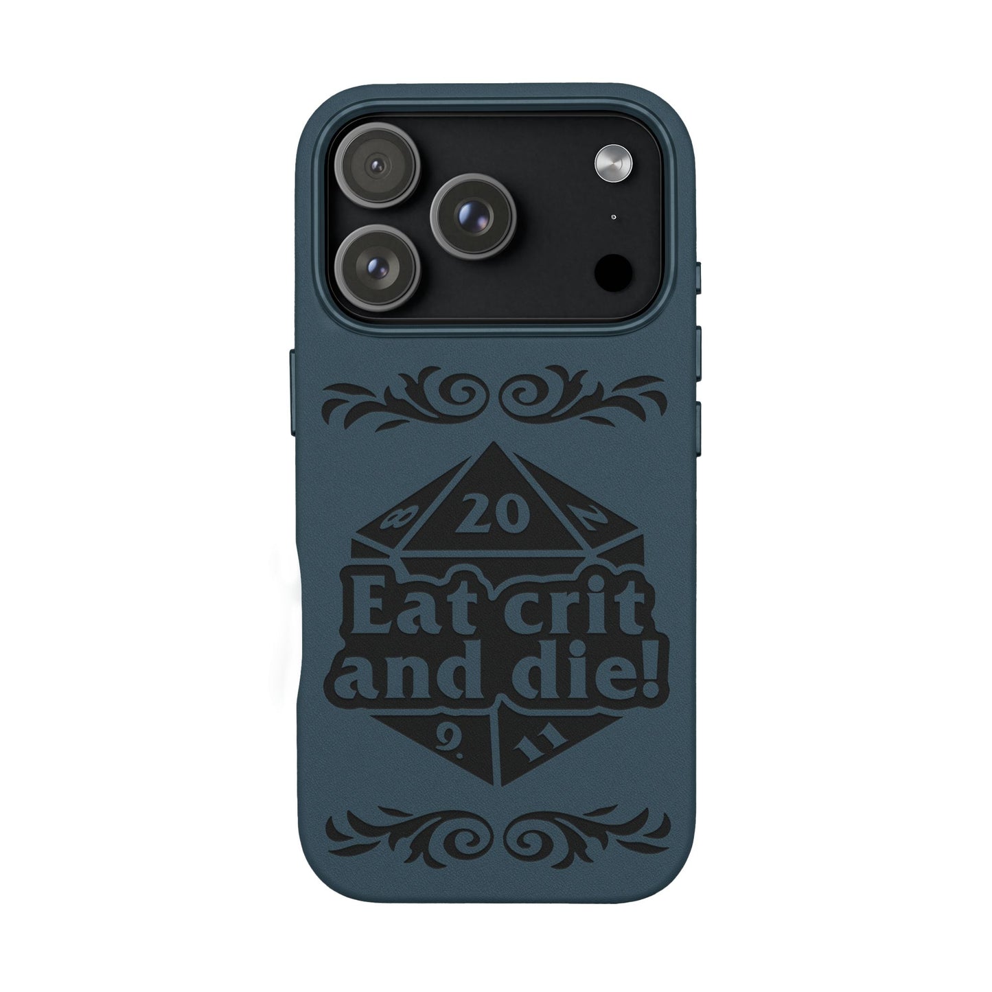 Eat Crit and Die! faux leather phone case