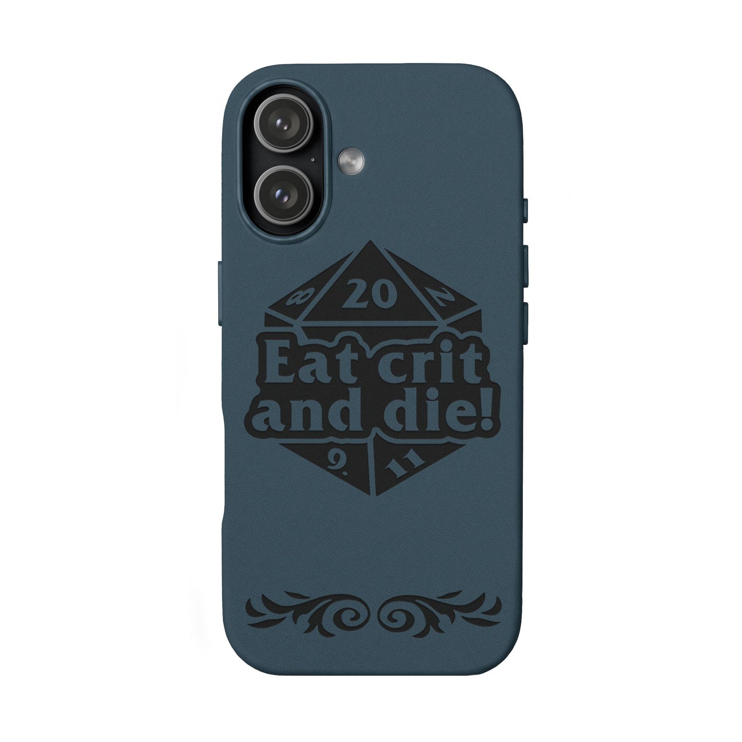 Eat Crit and Die! faux leather phone case
