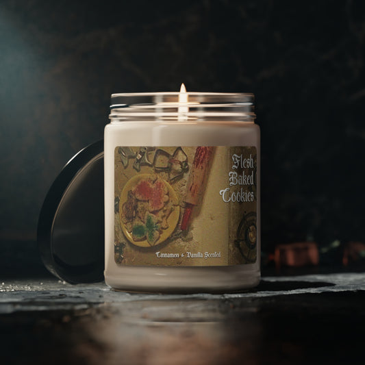 Flesh Baked Cookies CINNAMON & VANILLA scented soy wax candle