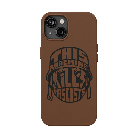 This Machine Kills Fascists faux leather phone case