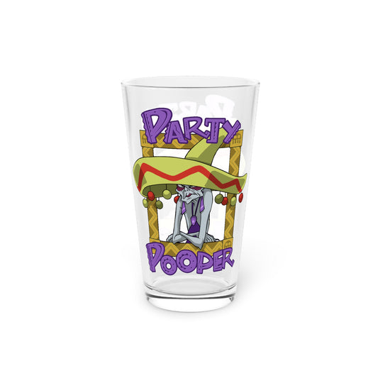 Party Pooper pint glass