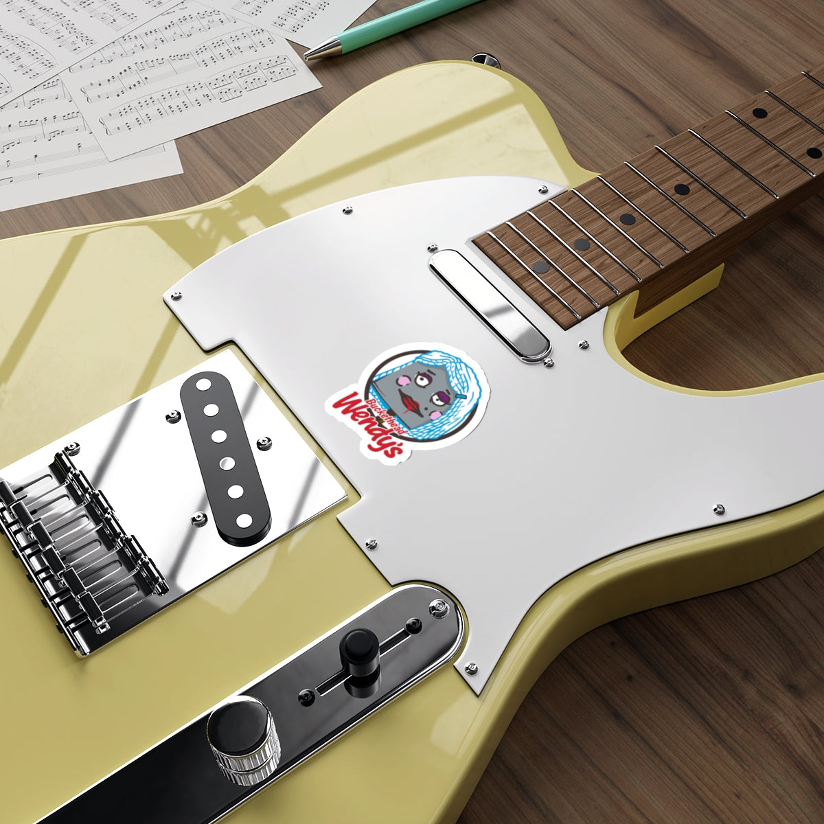 Buckethead Wendy's vinyl sticker
