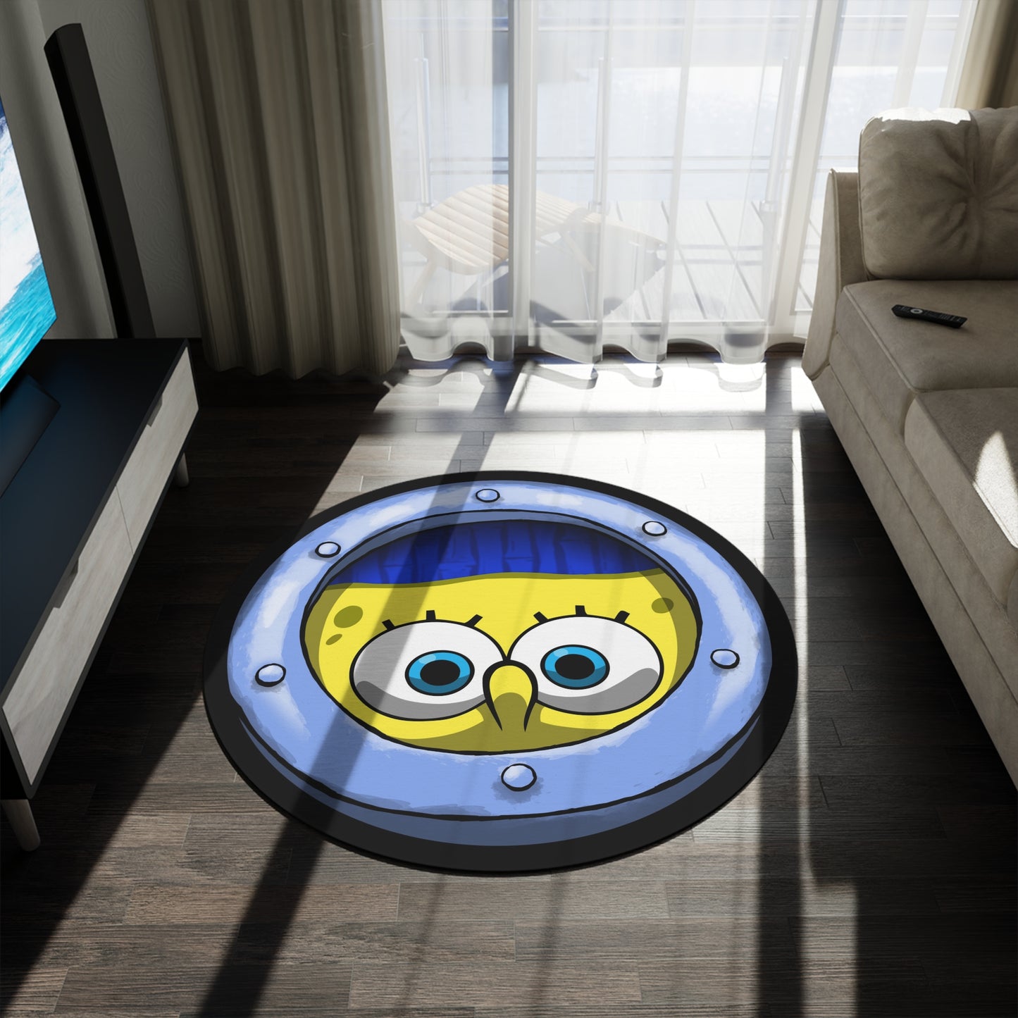 Indoors round rug