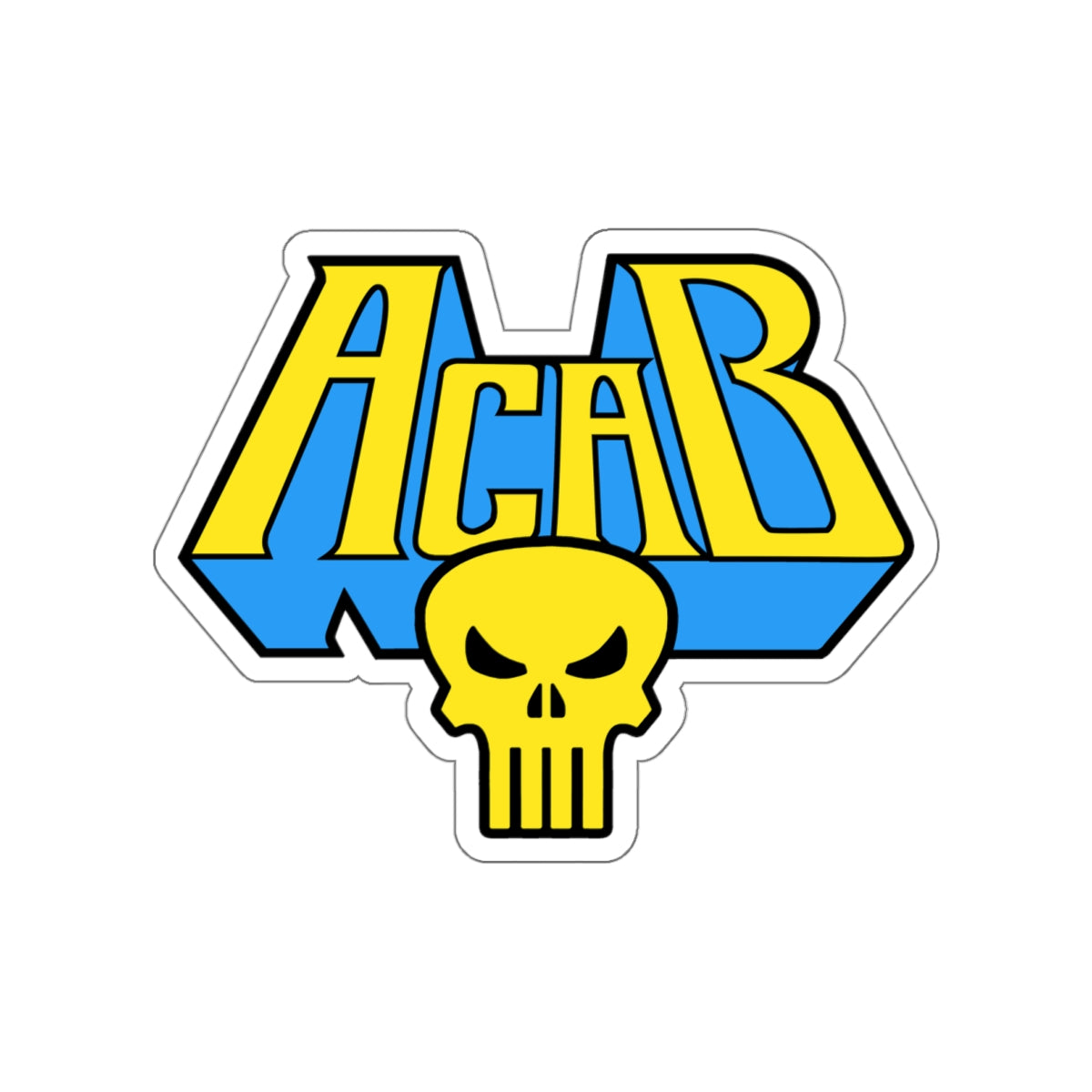 Archaic Corrupt And Broken YELLOW vinyl sticker