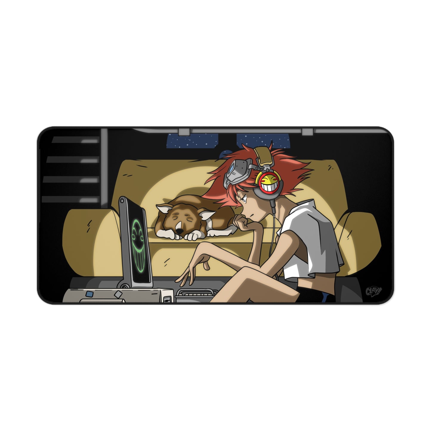 Radical Lo-Fi Girl  32" X 16" desk mat