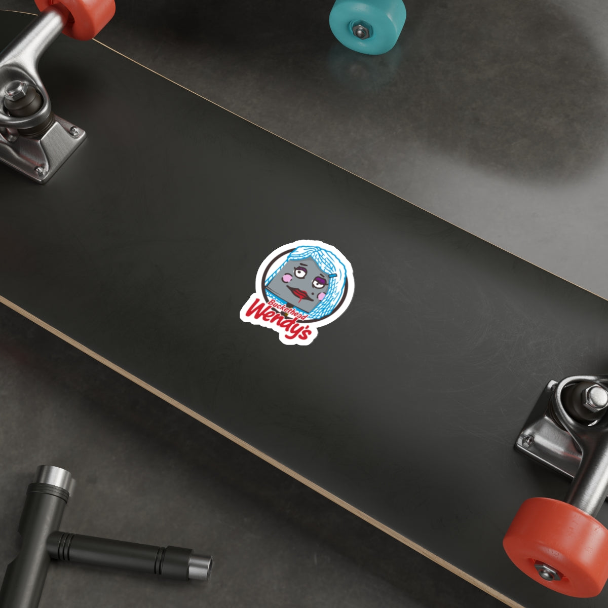 Buckethead Wendy's vinyl sticker
