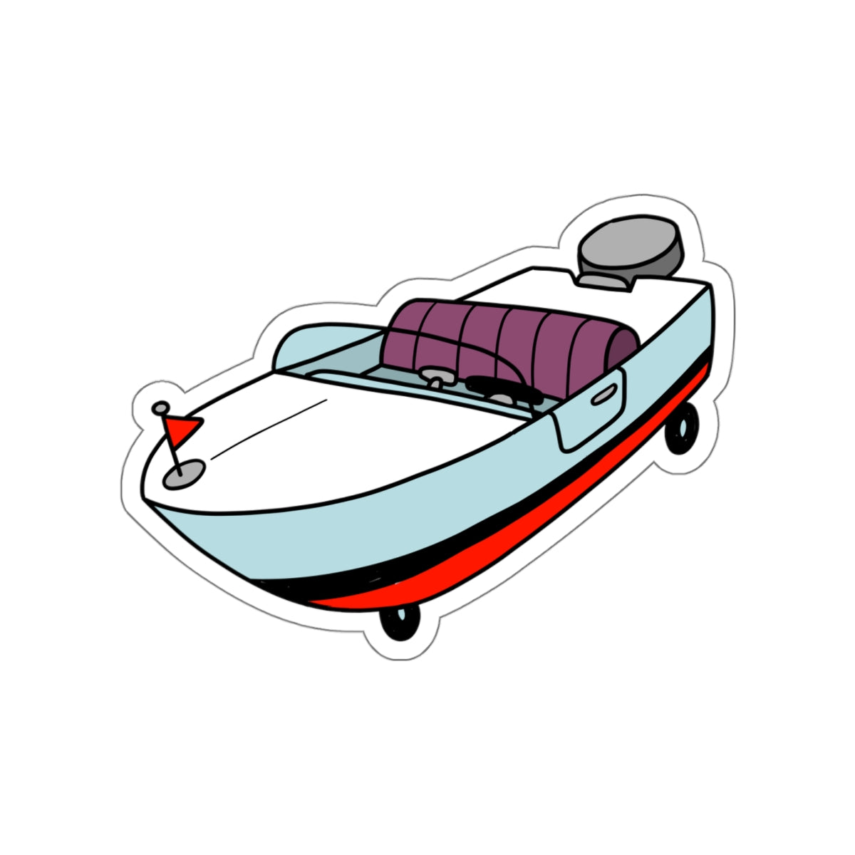Boatmobile vinyl sticker