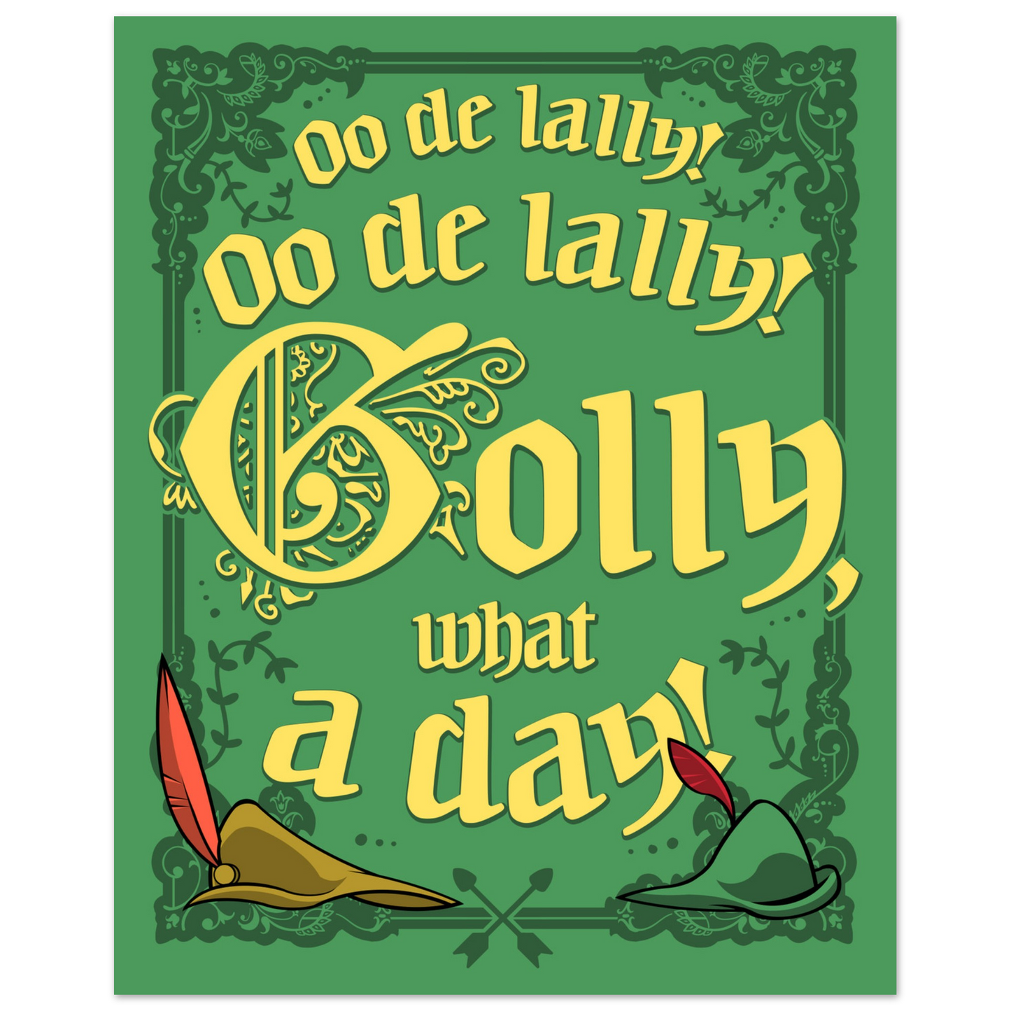 Golly, What a Day semi-gloss poster