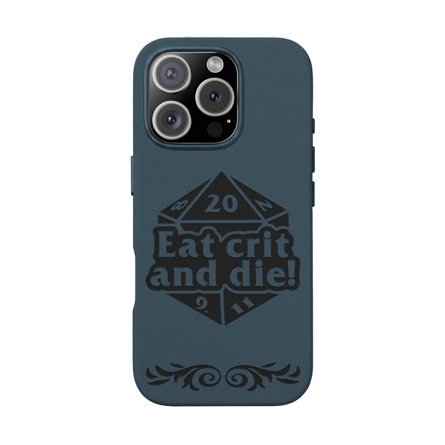 Eat Crit and Die! faux leather phone case