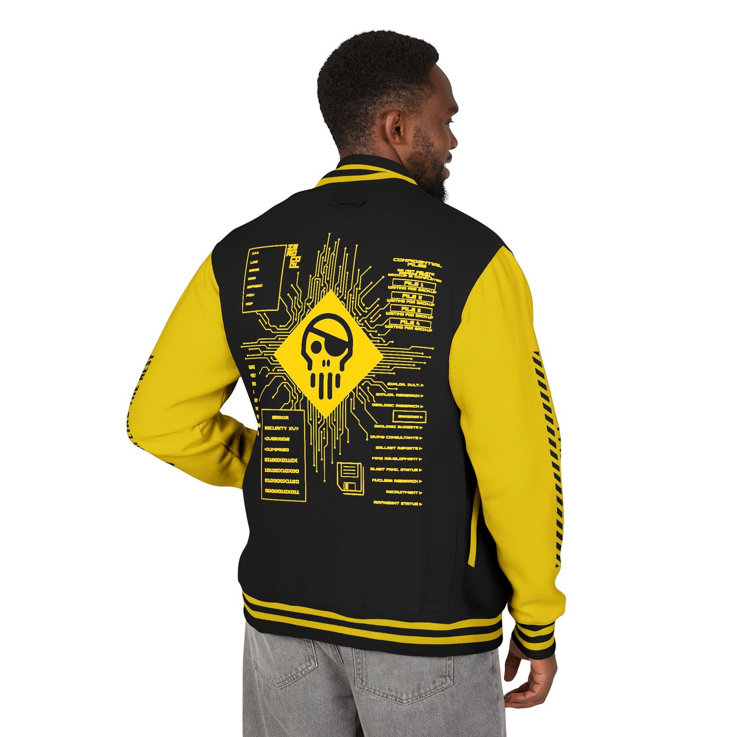Hack the Planet jersey letterman jacket