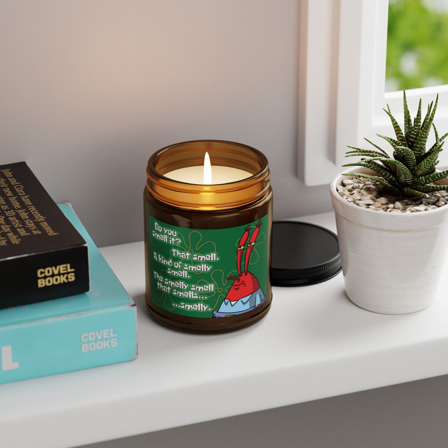Smelly Smell scented soy candle