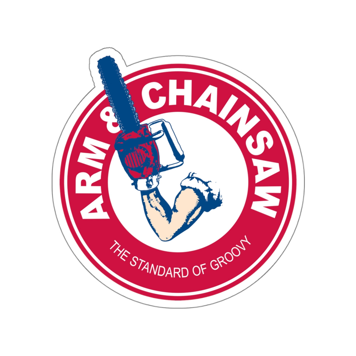 Arm & Chainsaw vinyl sticker