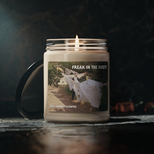 Freak in the Sheets FRESH LAUNDRY scented soy wax candle