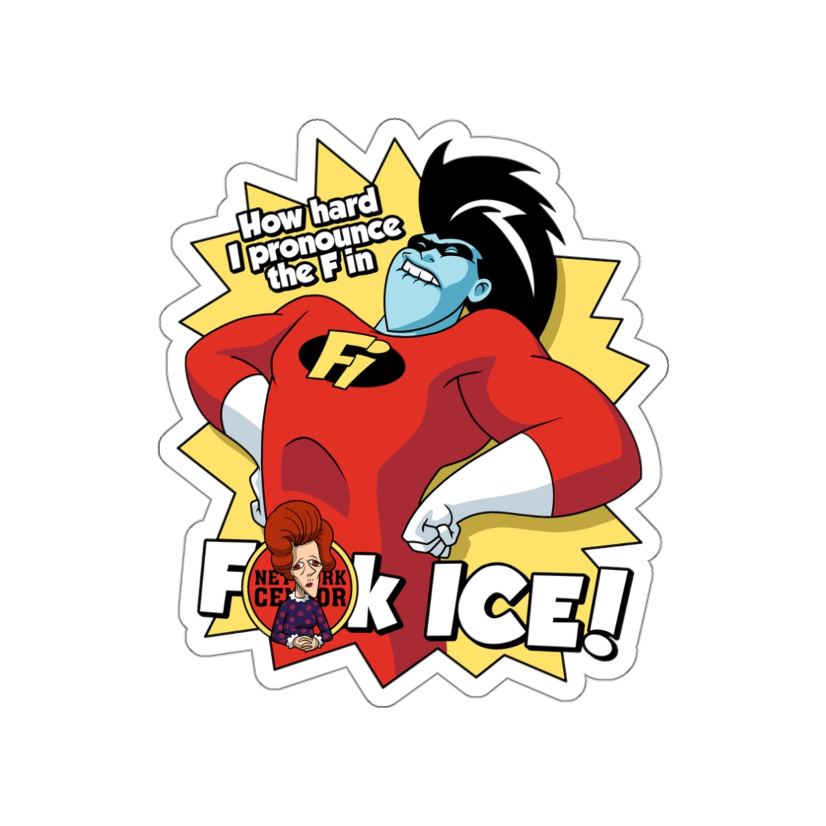 Eff ICE-azoid vinyl sticker
