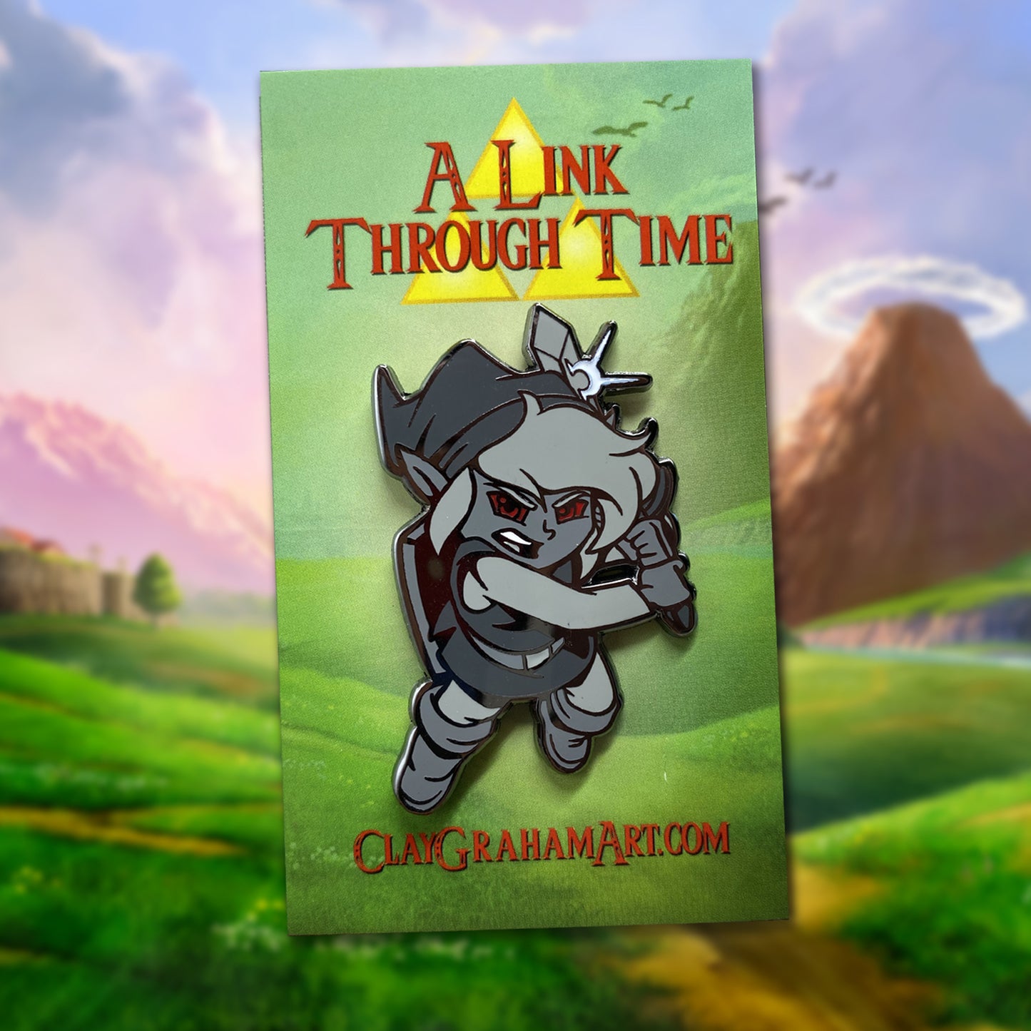 A Link Through Time 2" Hard Enamel Pin