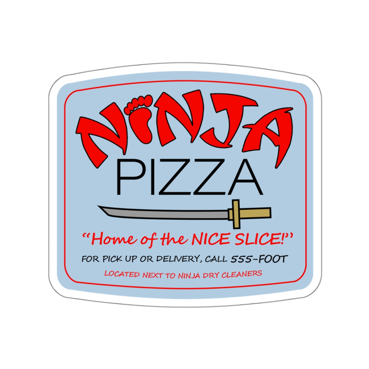 Ninja Pizza vinyl sticker