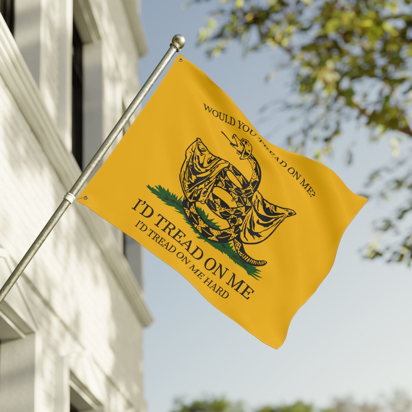 Would You Tread On Me? double-sided flag