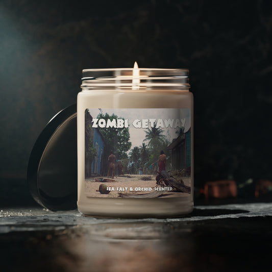 Zombi Getaway SEA SALT & ORCHID scented soy wax candle