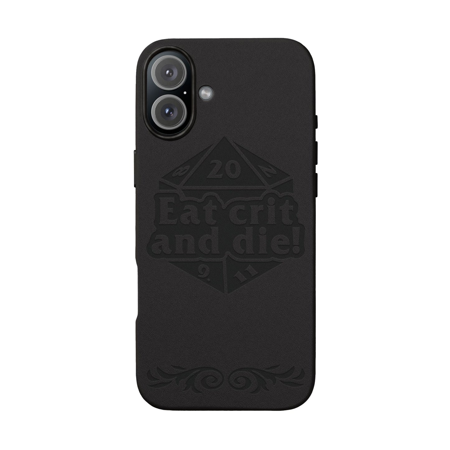 Eat Crit and Die! faux leather phone case