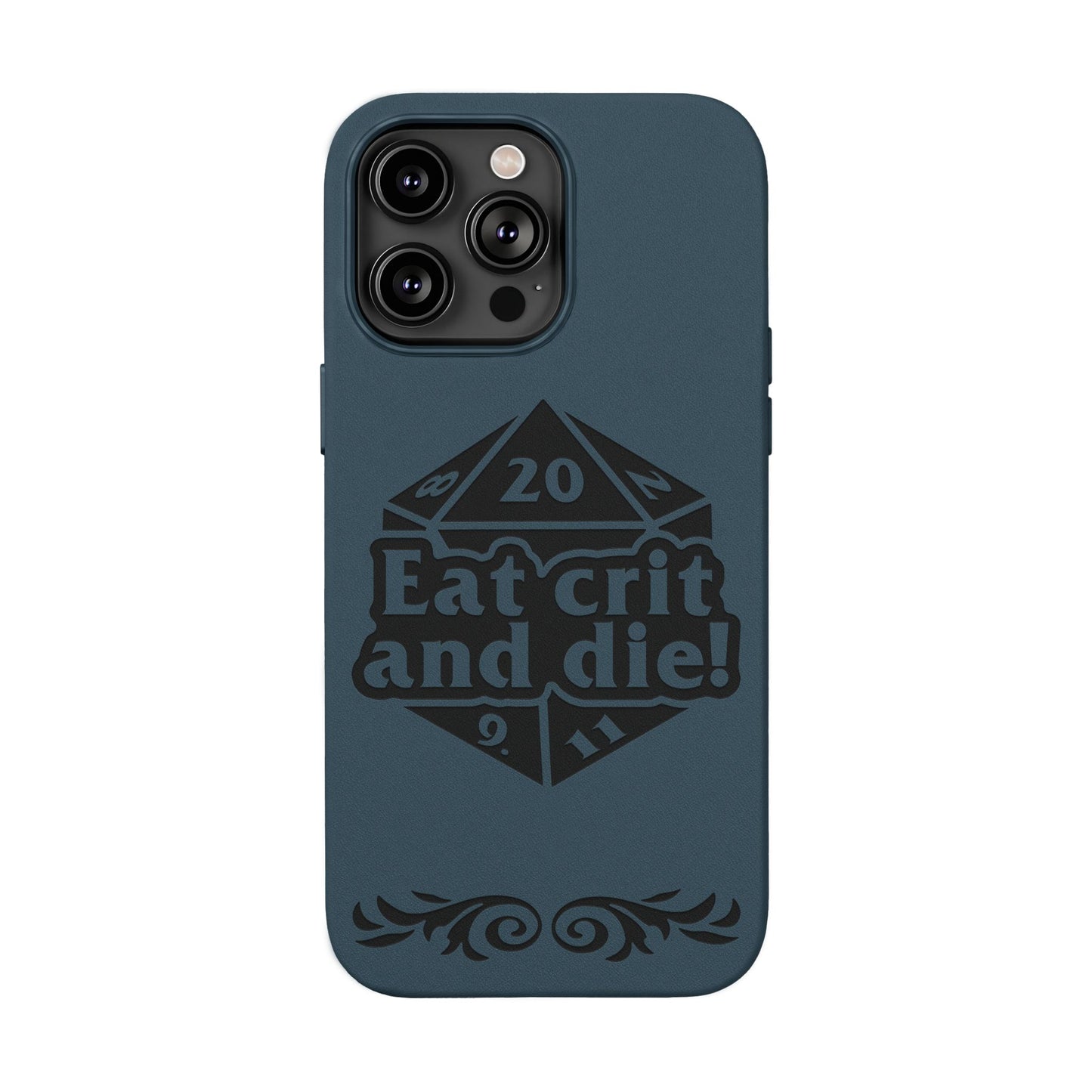 Eat Crit and Die! faux leather phone case
