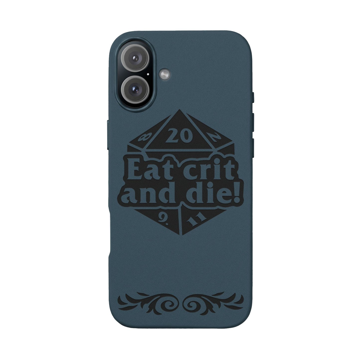 Eat Crit and Die! faux leather phone case